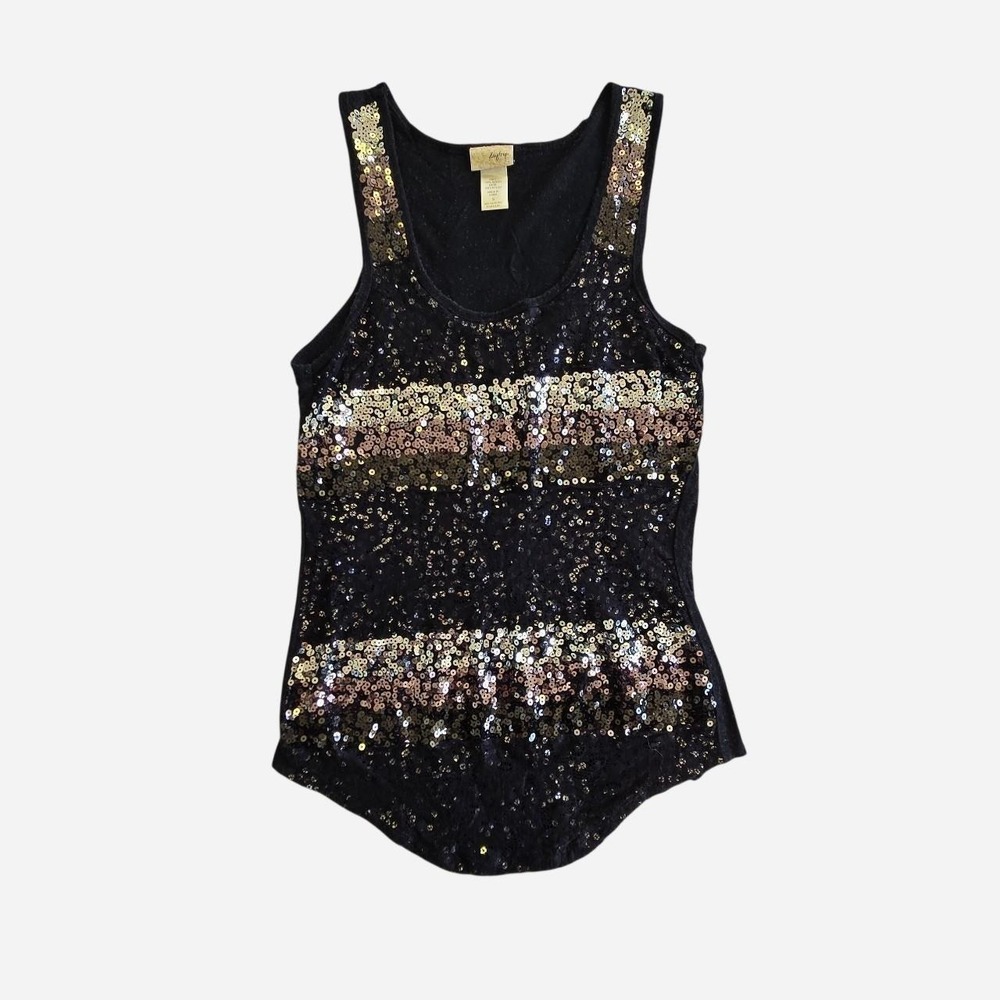y2k indie sleaze sequin, lace black tank top.